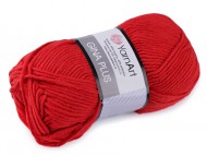 Pletac pze Gina / Jeans Plus 100 g 25 (90) erven svtl, 1 ks - zvtit obrzek