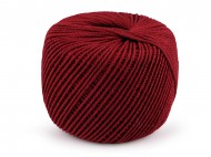 Bavlnn pze macrame 2 mm rozesvac - 7 erven tmav, 1 ks