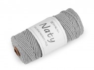 Bavlnn pletac pze macrame Naty 3 mm rozesvac - 19 ed svtl, 1 ks