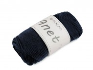 Pletac a hkovac pze Anet macrame 2 mm 90 g - 9 modr tmav, 1 ks