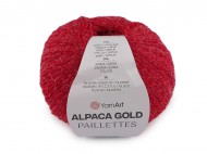 Pletac pze Alpaca Gold s flitry 50 g 4 (9307) erven, 1 ks - zvtit obrzek