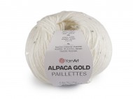 Pletac pze Alpaca Gold s flitry 50 g