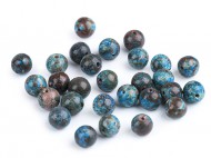 Chryzokol syntetick, minerln korlky 8 mm chryzokol, 45 ks - zvtit obrzek
