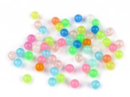 Plastov korlky svtc ve tm 8 mm mix, 20 g - zvtit obrzek