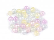 Plastov korlky perleov AB frost efekt 10 mm 3 mix, 20 g - zvtit obrzek
