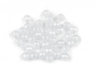 Plastov korlky perleov AB frost efekt 8 mm 1 bl AB, 20 g - zvtit obrzek