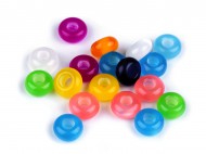 Plastov korlky s velkm prvlekem 14 mm mix, 20 ks - zvtit obrzek