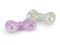 Plastov korlky s AB efektem malika 17x32 mm