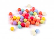 Plastov korlky matn, pogumovan povrch 8 mm mix, 20 g - zvtit obrzek