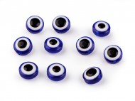 Plastov korlky Allhovo oko 12 mm 1 modr, 10 ks - zvtit obrzek