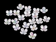 Plastov korlky zvoneek / suknka perle AB 6x17 mm bl perle AB, 20 ks - zvtit obrzek