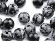 Minerln korlky Obsidin vlokov 6 mm - zvtit obrzek