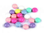 Plastov korlky lentilky pastelov mix 12 mm