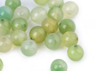 Minerln korlky Chalcedon zelen, dobarven 8 mm