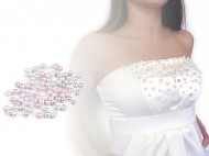 Perly / kuliky bez drek 6 mm k ntovn duhovan