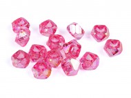 Plastov korlky s velkm prvlekem diamant s AB efektem 8x13 mm