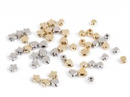 Plastov korlky mini hvzdiky, srdka, kostky metalick