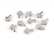 Plastov korlky / komponenty k vrob perk kek 12x15 mm metalick