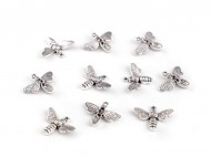 Kovov pvsek / tahek na zip vela 19x15 mm 1 platina, 10 ks - zvtit obrzek