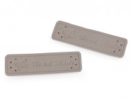 Eko ke cedulka / ozdoba / nivka Handmade 15x50 mm 10 ed neutrln, 5 ks - zvtit obrzek