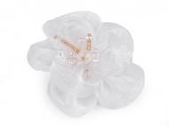 Kvt s brouenmi sklennmi korlky k nait a nalepen 6-7 cm - 1 bl, 1 ks