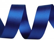 Atlasov stuha oboulc e 24 mm - 411 modr safrov, 20 m