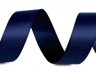 Atlasov hedvbn stuha oboulc e 24 mm matn - 416 modr tmav, 20 m