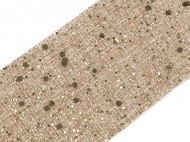 Vnon stuha metr imitace juty s glitry e 60 mm - ren prodn zlat, 1 m