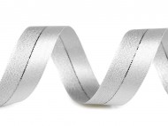 Stuha s lurexem e 25 mm - 100 stbrn, 20 m