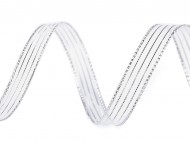 Stuha s lurexem e 10 mm 1 stbrn, 5 m - zvtit obrzek
