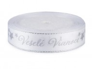 Vnon satnov stuha Vesel Vianoce e 20 mm - zvtit obrzek