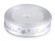 Vnon satnov stuha Frohe Weihnachten e 20 mm - zvtit obrzek