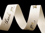 Satnov stuha s metalickm potiskem thank you e 16 mm matn