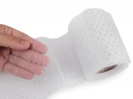 Tylov stuha se stbrnmi puntky e 10 cm