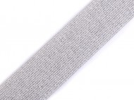 Pruenka s lurexem e 40 mm - 1 bl stbrn, 1 m