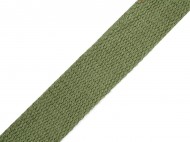 Bavlnn popruh e 25 mm - 23 zelen khaki, 5 m