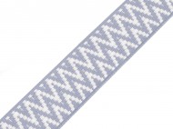 Oboustrann popruh e 38 mm - 6 modr svtl, 1 m