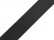 Hladk popruh s leskem e 30 mm - ern, 1 m