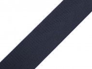 Hladk oboustrann popruh s leskem e 50 mm - 10 modr tmav, 1 m