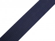 Hladk oboustrann popruh s leskem e 38 mm - 10 modr tmav, 1 m