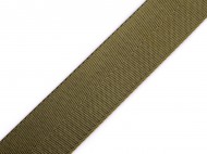 Hladk oboustrann popruh s leskem e 38 mm - 15 zelen khaki, 1 m
