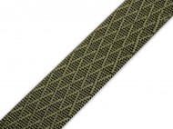 Oboustrann popruh leskl e 38 mm - 3 zelen, 1 m