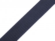 Hladk oboustrann popruh s leskem e 25 mm - 10 modr tmav, 1 m