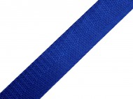 Hladk oboustrann popruh s leskem e 25 mm - 15 modr safrov, 1 m