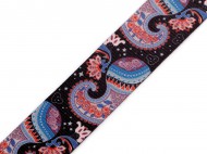Hladk oboustrann popruh paisley e 38 mm 2 ern, 1 m - zvtit obrzek