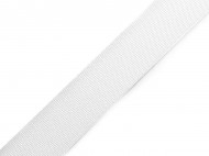 Hladk oboustrann popruh s leskem e 25 mm - 1 Off White, 1 m
