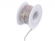 trasov prmek / borta e 2 mm 1 crystal AB stbrn, 9 m - zvtit obrzek