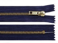 Kovov zip No 5 dlka 12 cm (jeansov)