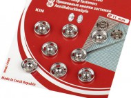 Kovov patentky / stiskac knoflky 2/11 mm 3 nikl, 1 karta - zvtit obrzek