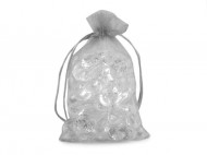 Drkov pytlk 10x15 cm organza 1 stbrn, 10 ks - zvtit obrzek